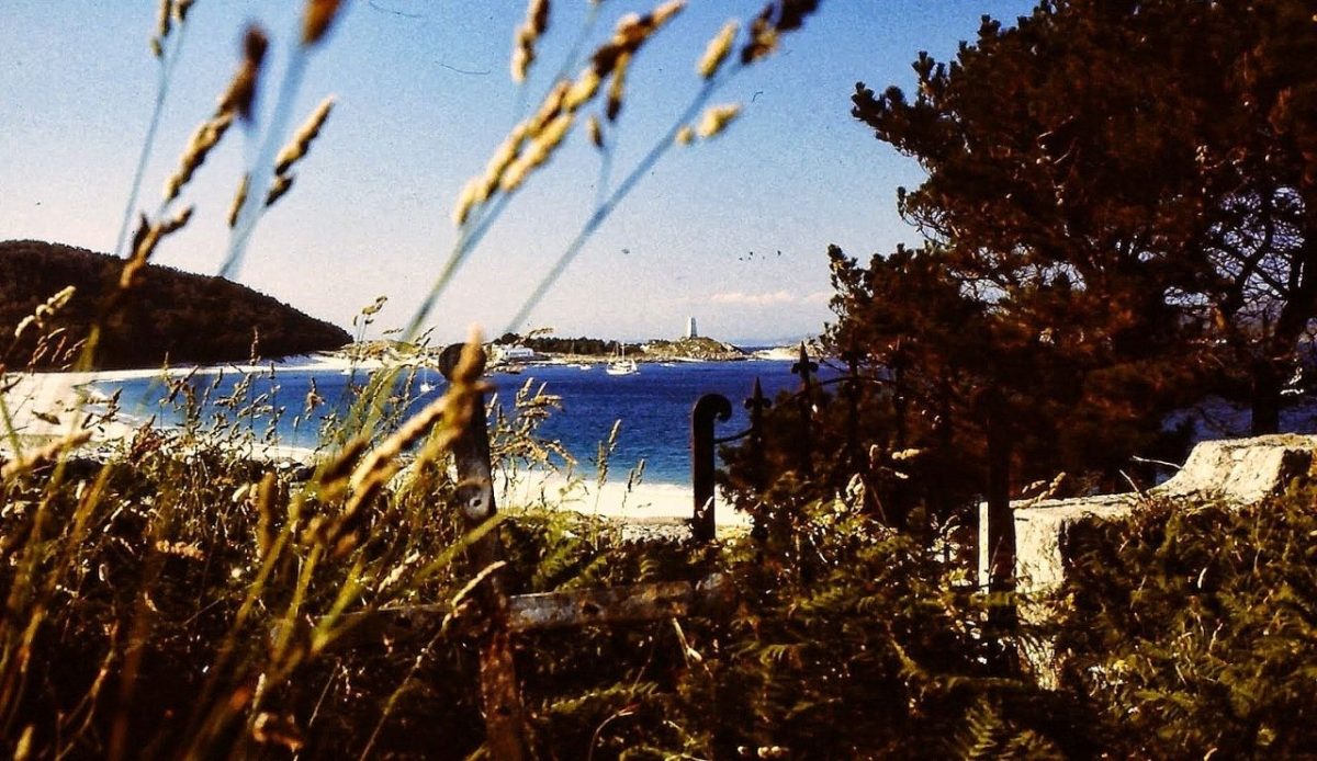 Playa de Rodas, Ilas Cies, view from cementery, about 1996