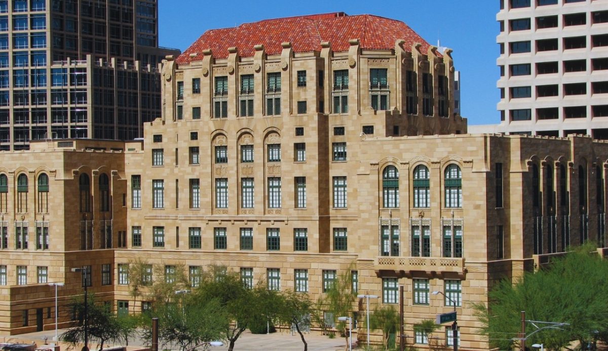10 Arizona Cities Retirees Often Avoid Living In 4 Phoenix, Arizona Maricopa County Courthouse with modern and historic architecture