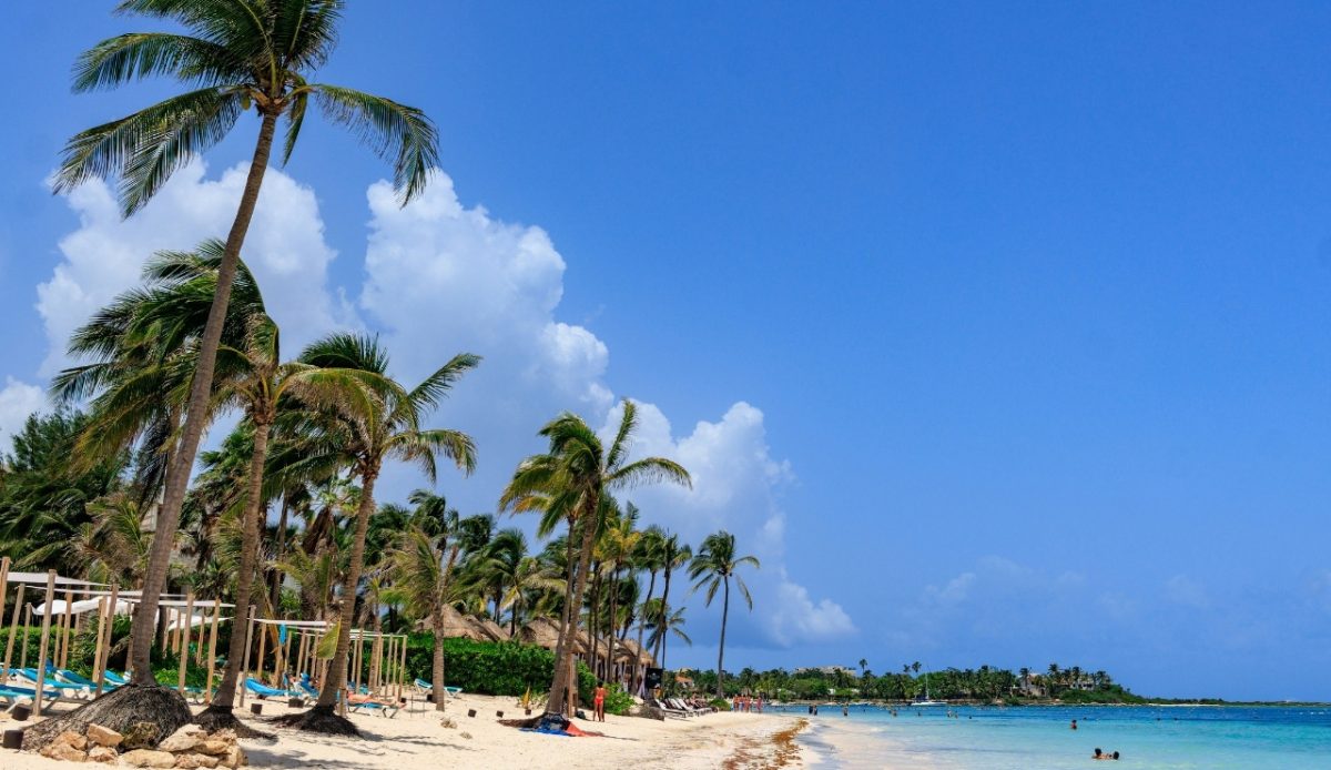 14 Top Snorkeling Beaches Around the World for Underwater Adventure 7 Palm-fringed tropical beach with soft white sand, calm turquoise water, and a few people swimming Akumal Beach, Quintana Roo, Mexico