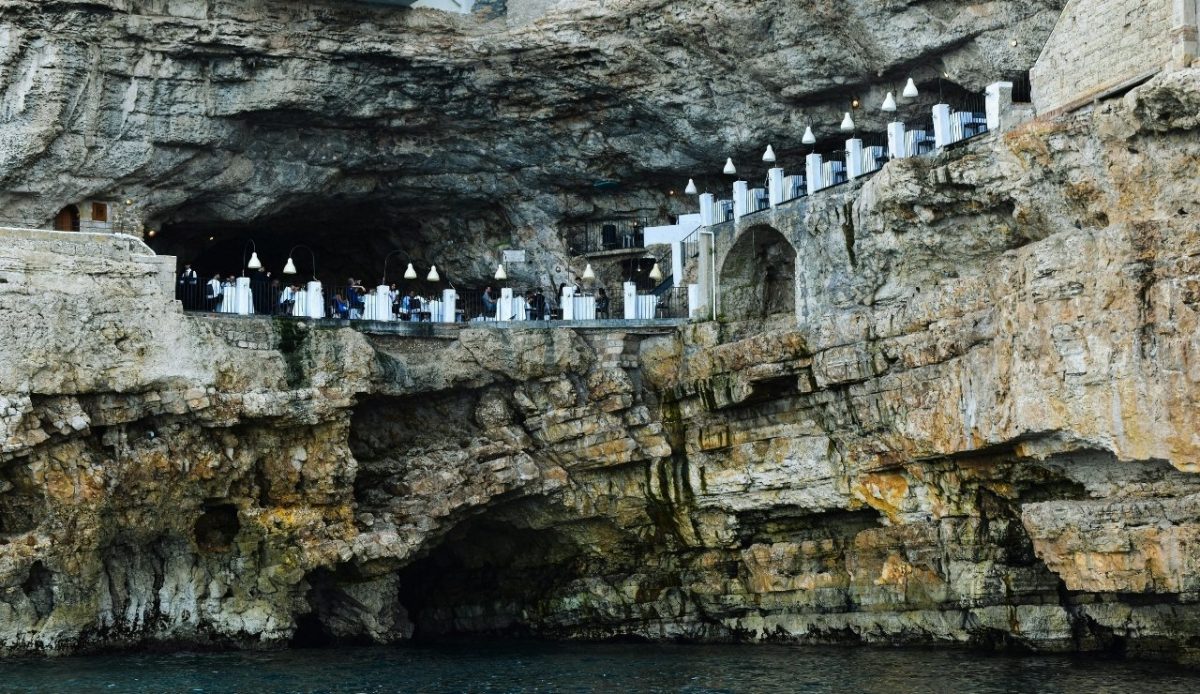 10 Remote Restaurants Around the World Worth the Journey 5 Grotta Palazzese sea cave restaurant in Polignano a Mare, Italy