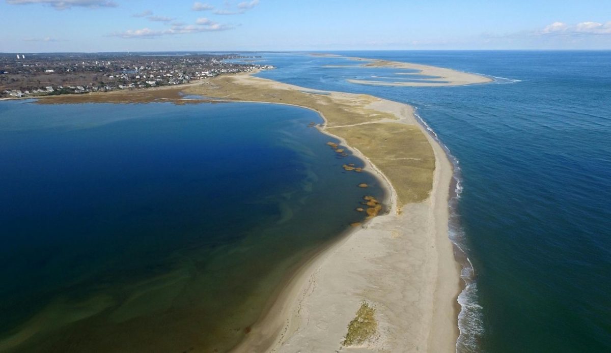 8 Peaceful Northeast Beach Towns to Visit and 4 Better Skipped 7 Aerial view of Monomoy Island coastline, Chatham, Massachusetts, USA