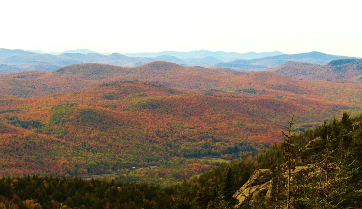 Autumn hills in Adirondack Mountains, New York