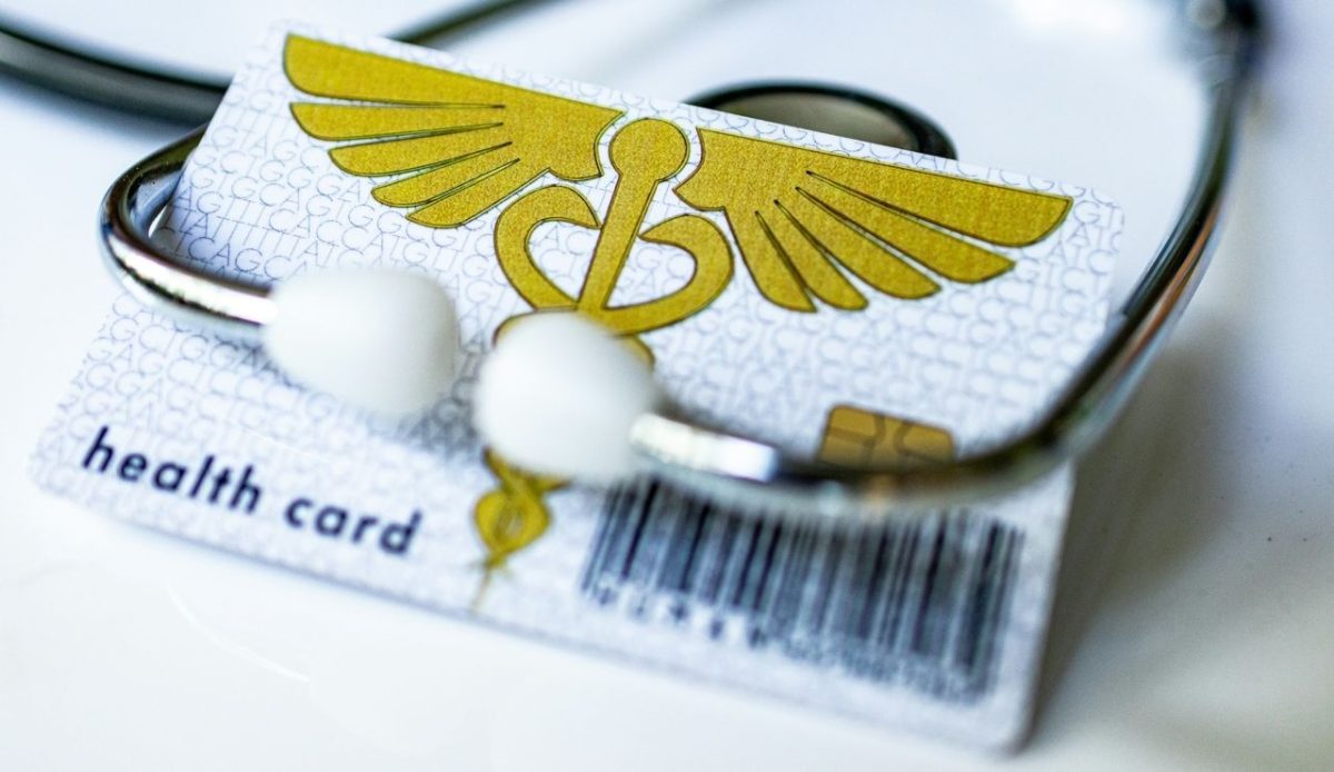 Canadian health card with stethoscope