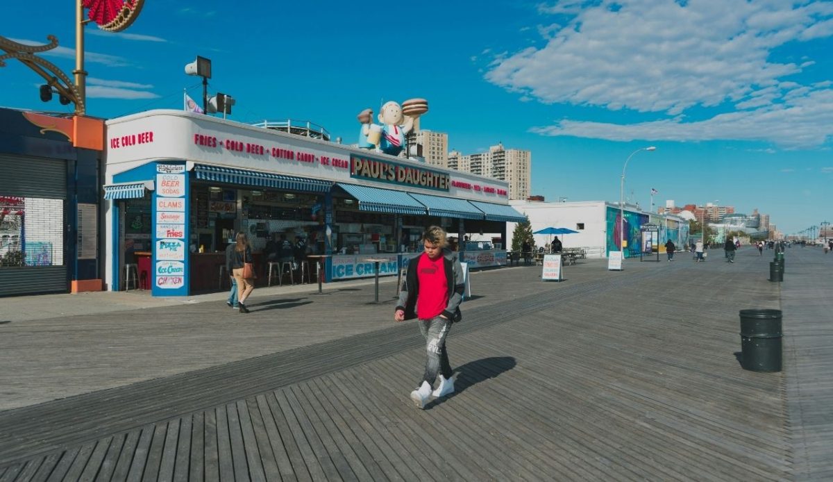 Coney Island boardwalk near Paul’s Daughter, Brooklyn, New York