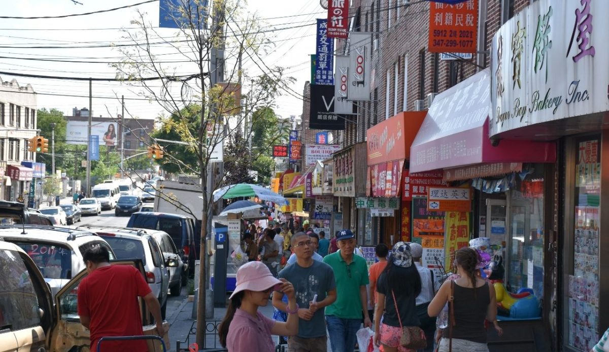 Eighth Avenue, where many Chinese businesses within Sunset Park are concentrated 