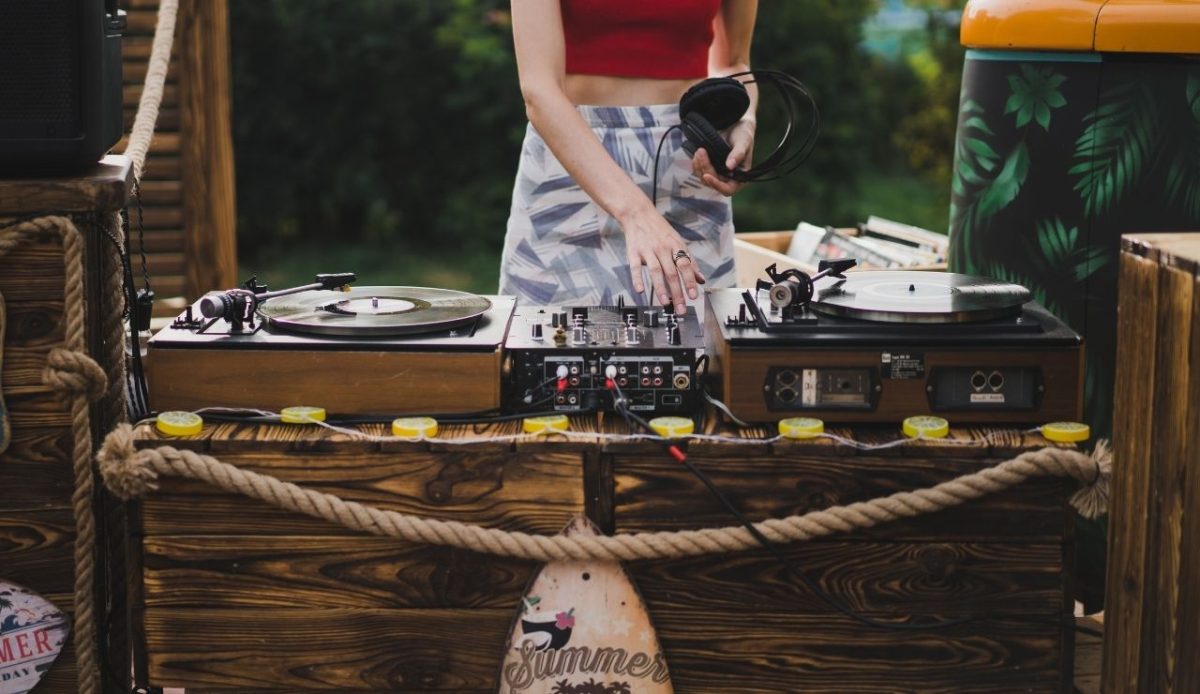 Inside the Famous Hula Hula Party in Hvar, Croatia 5 Girl dj playing vinyl records