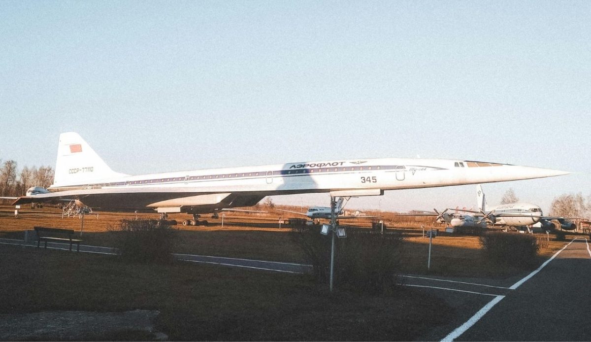 Historic TU-144 Aircraft Displayed Outdoors in Russia    