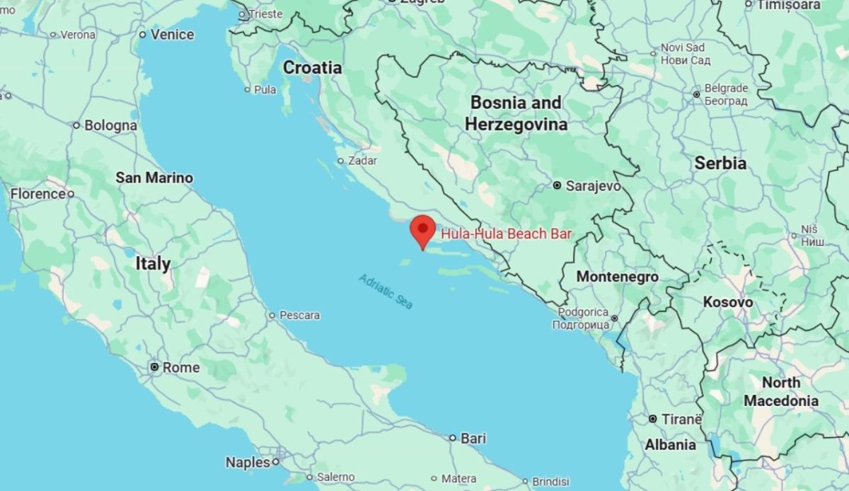 Inside the Famous Hula Hula Party in Hvar, Croatia 1 Location of Hula Hula Hvar - Beach Bar & Restaurant, Croatia