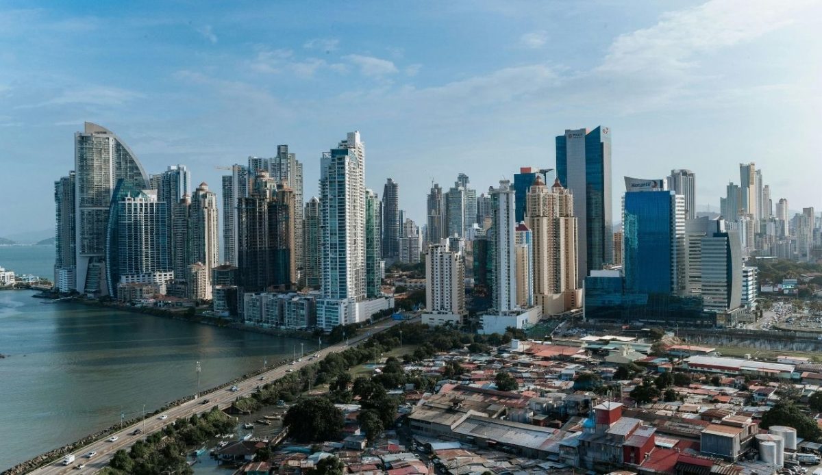 Skyline view of modern high-rises in Panama City, Panama
