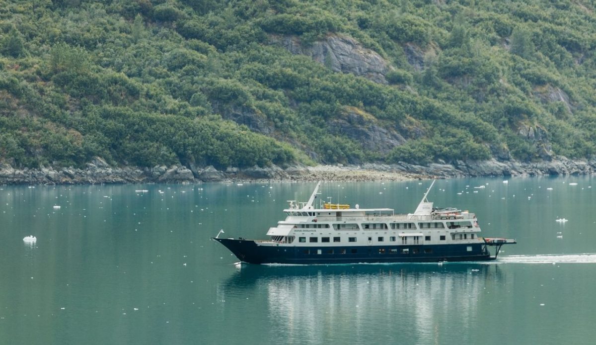 Safari Endeavour cruise ship sailing in Glacier Bay, Alaska 