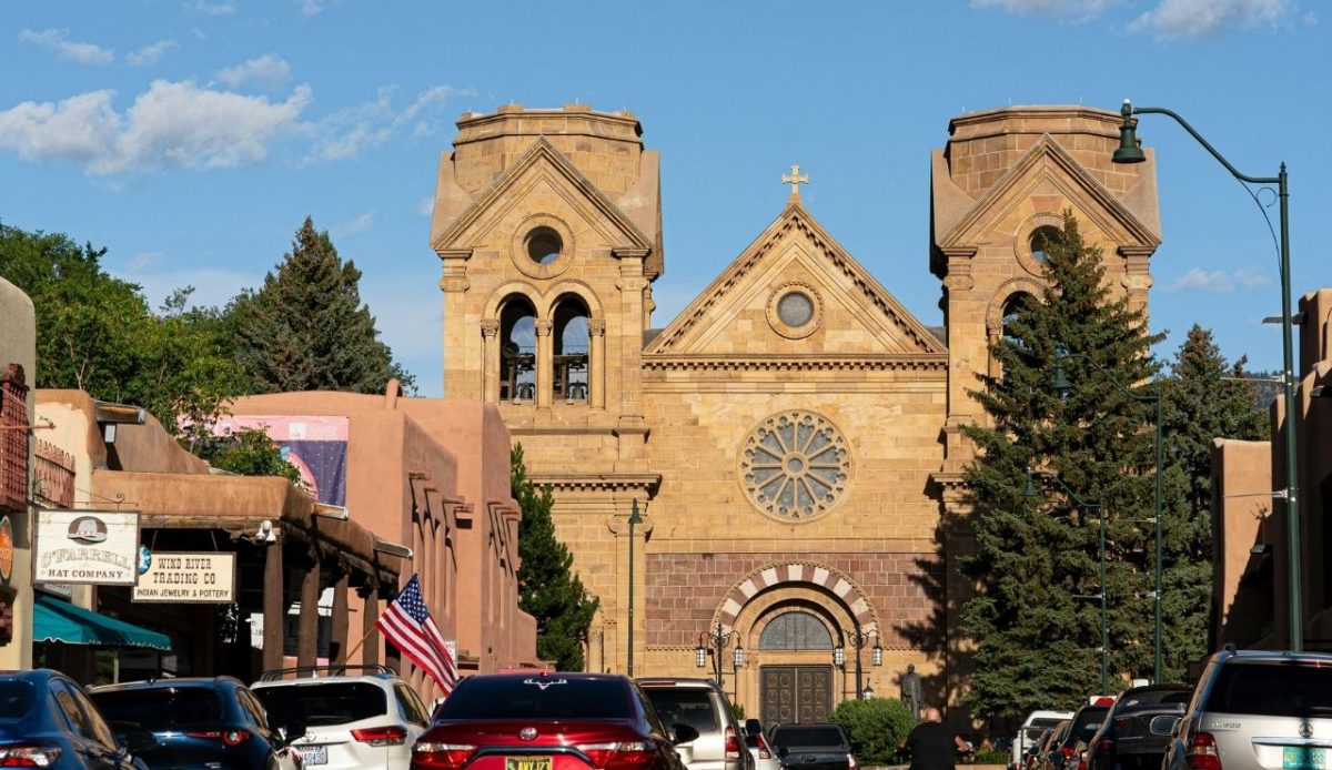 The Cathedral Basilica of St. Francis of Assisi in Santa Fe, NM, USA  