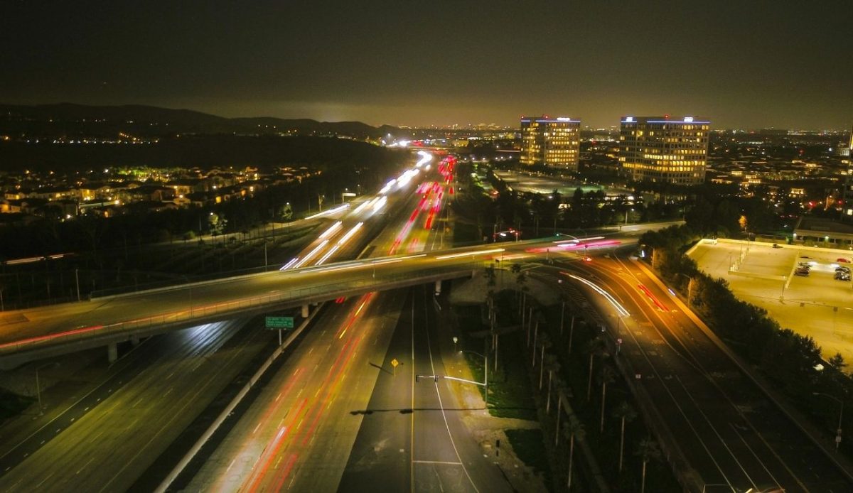 Time Lapse Photography of City Roads in California during Nighttime,Irvine,United States 