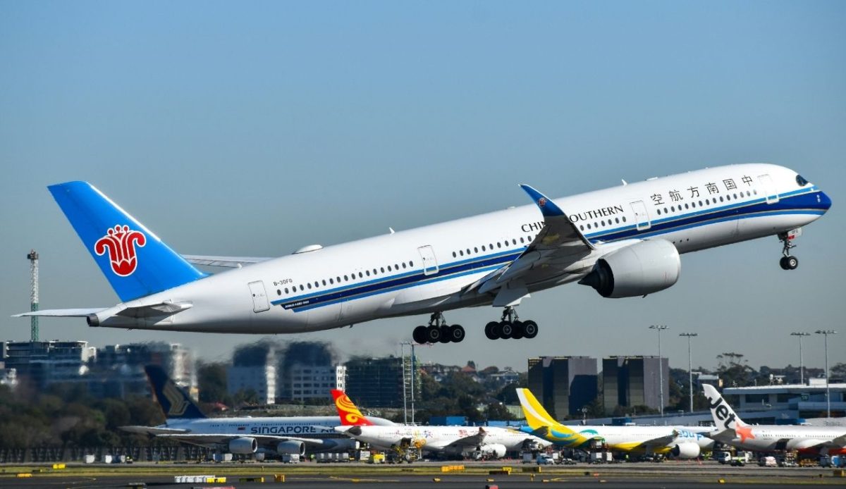 Why More Airlines Are Choosing One Airbus Model for Long-Haul Flights 1 China Southern Airlines Airbus A350 taking off from airport runway