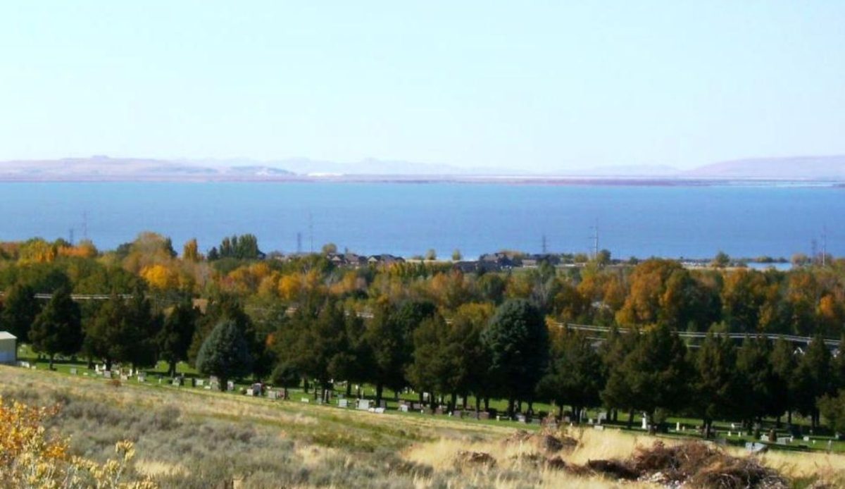 Willard Bay, town of Willard, Promontory Mountains, Box Elder County, Utah       