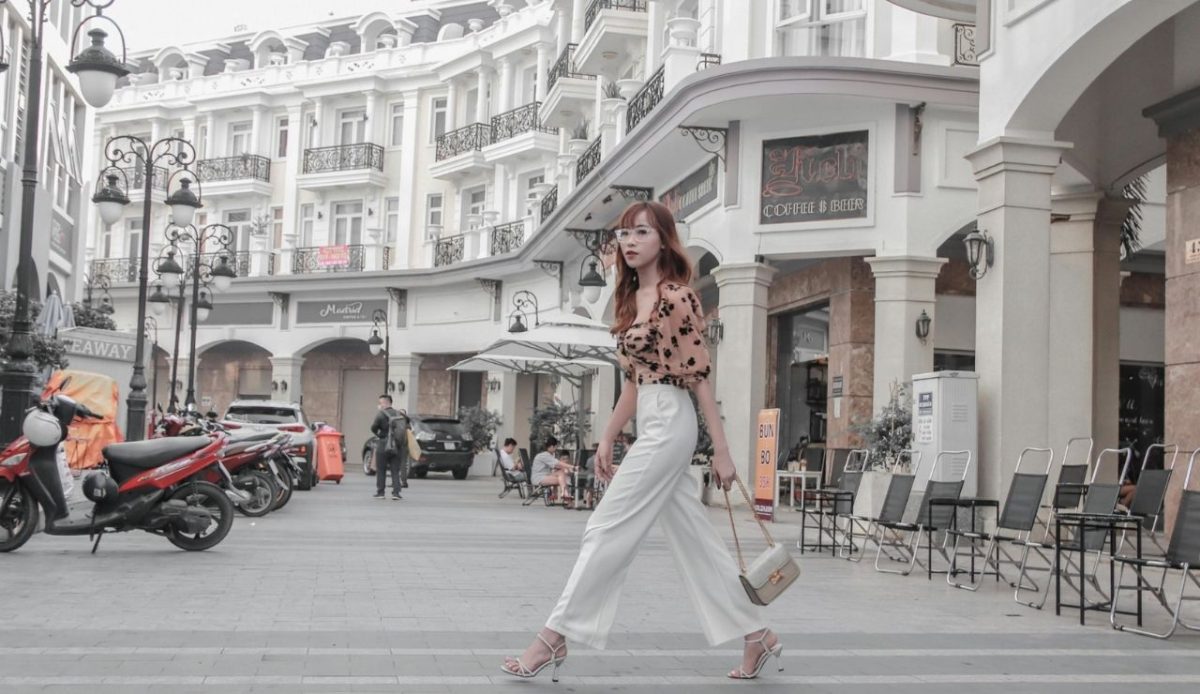Woman Crossing the Street    