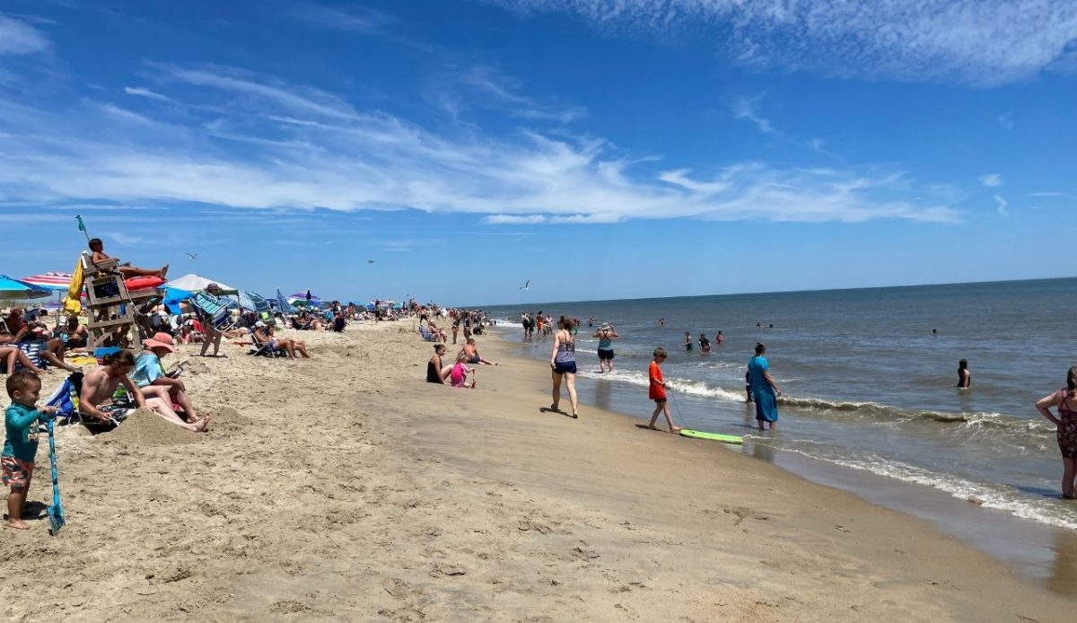 10 East Coast States With Sunsets You’ll Never Forget 7 crowded summer beach at Cape Henlopen State Park, Delaware