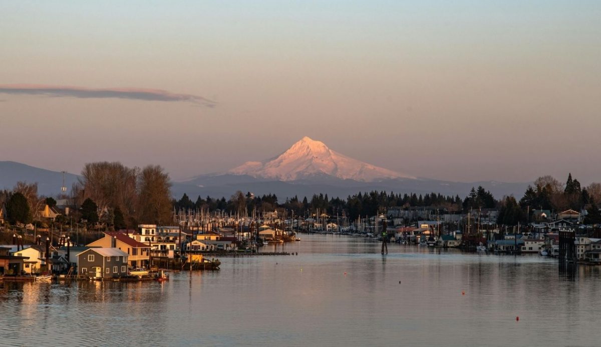 14 Once-Iconic American Cities Locals Say Are Losing Their Magic 4 Mount Hood viewed from Portland, Oregon, United States