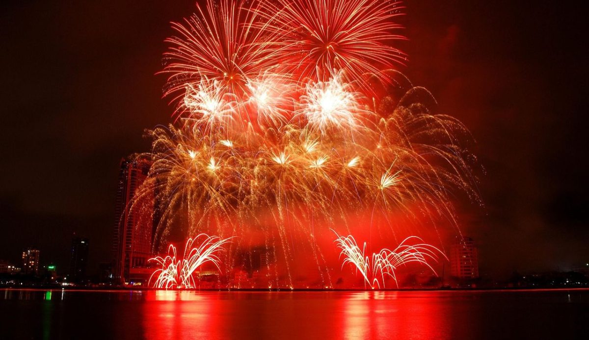 Fireworks in . New Orleans, Louisiana            