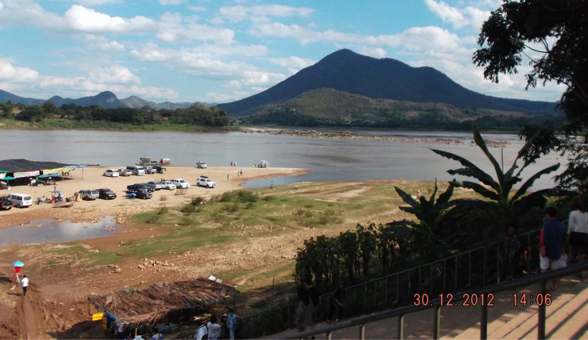 Kaeng Khut Khu beach on the Mekong River