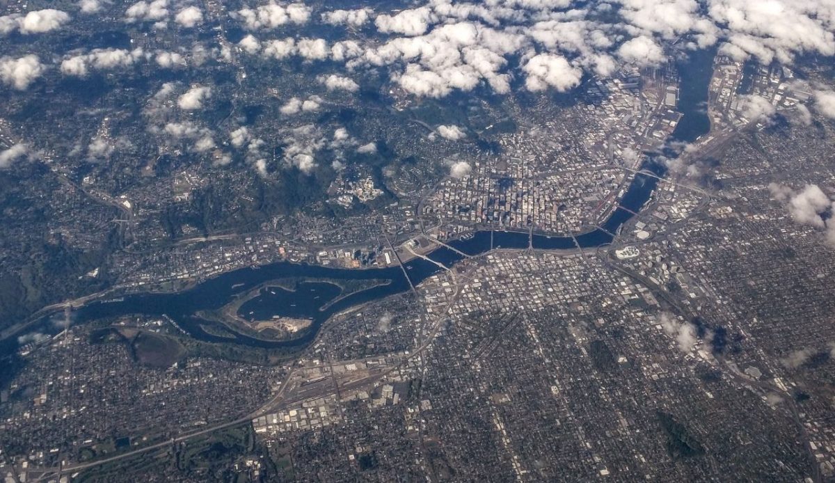 Aerial view of Portland           