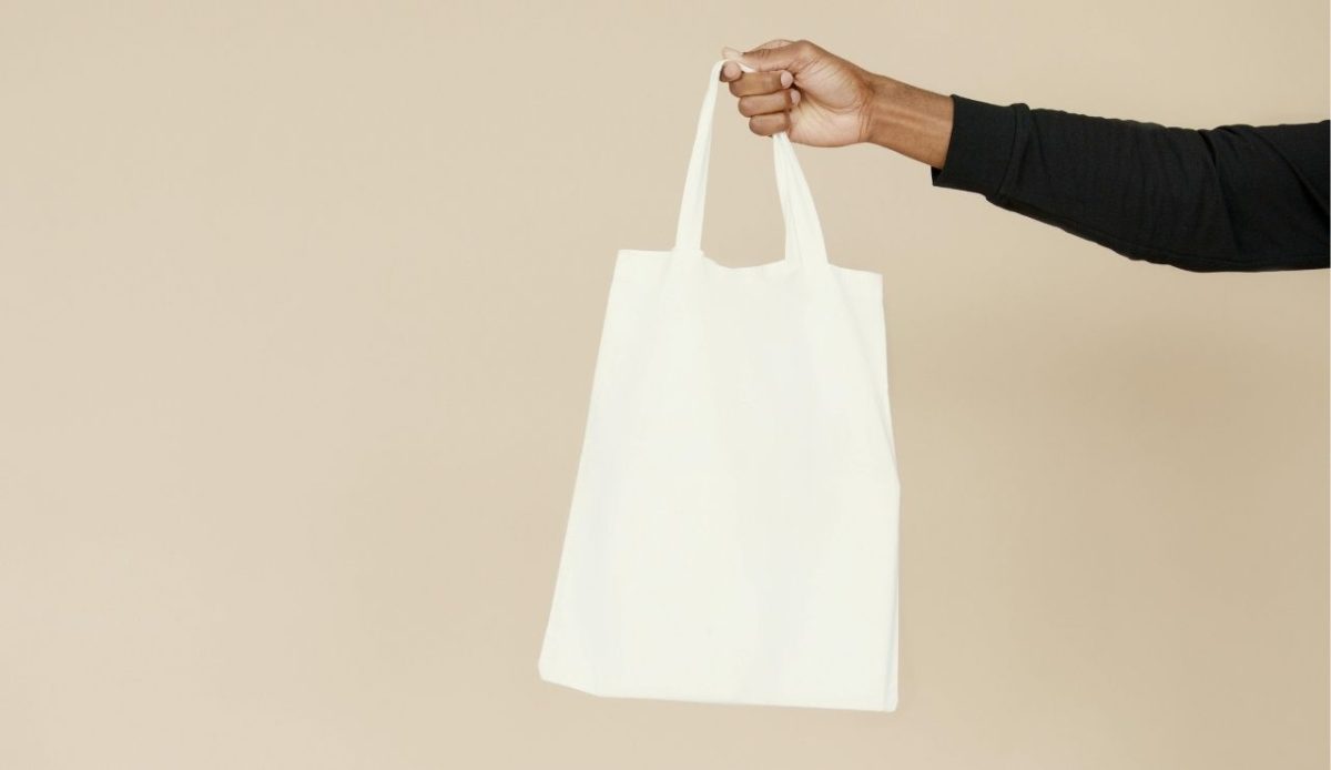 A Person Holding a Tote (Fold-flat) bag      