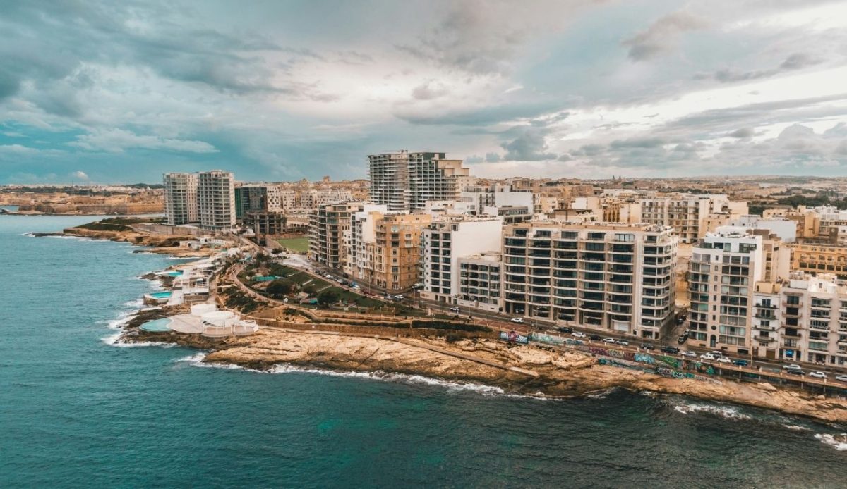 A city Sliema on Malta                