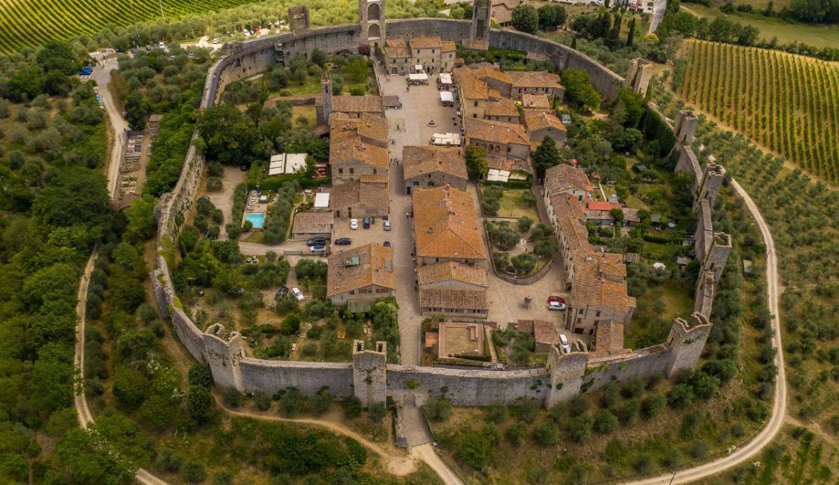 Aerial view of Monteriggioni       