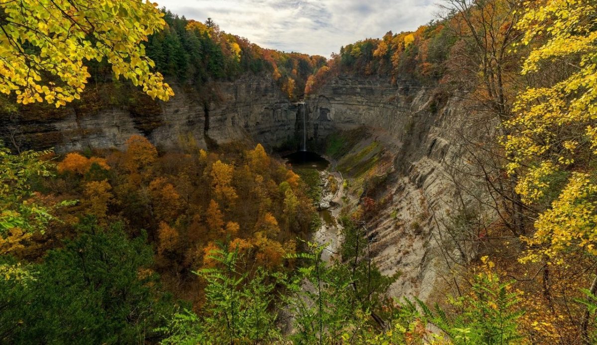 Autumn View of Taughannock Falls, New York      