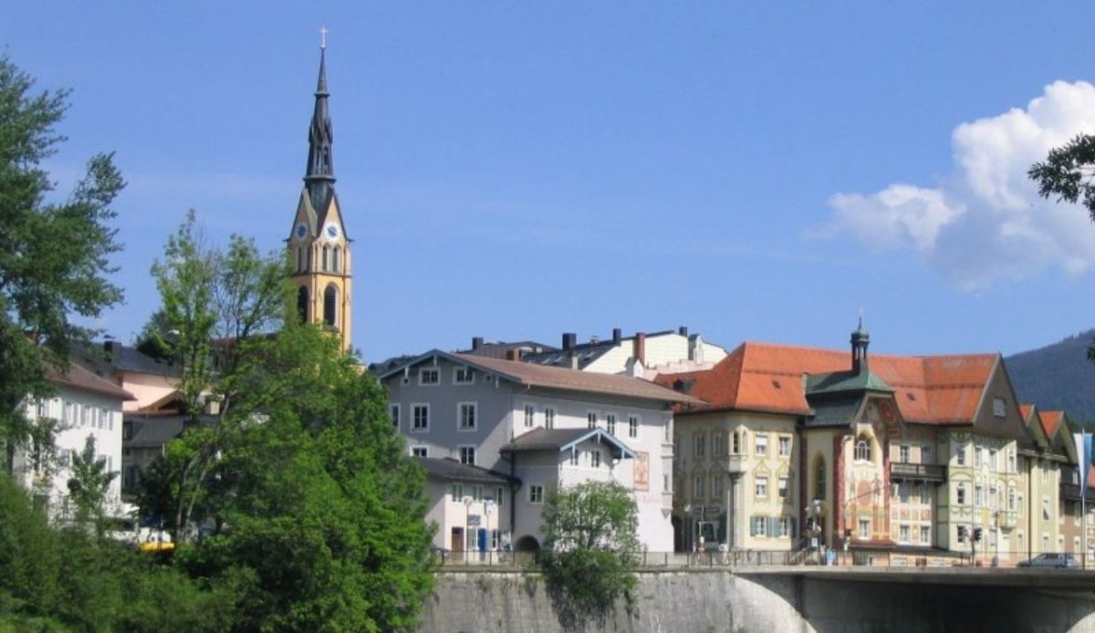 Bad Tölz seen from River Isar                  