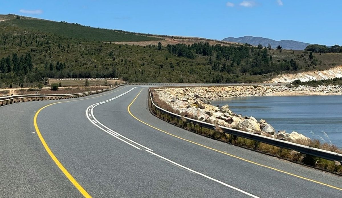 Beautiful road on garden route in South Africa  Franschhoek, Krugersdorp, South Africa                                     