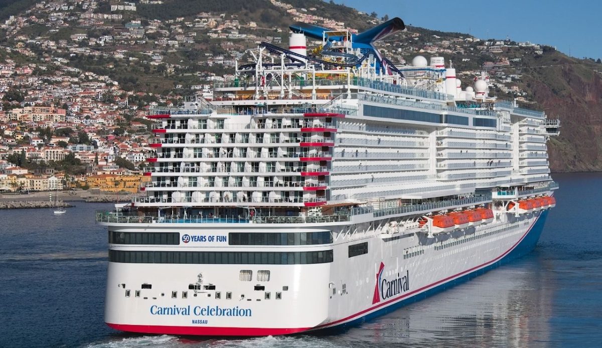 Carnival Celebration leaving Funchal          