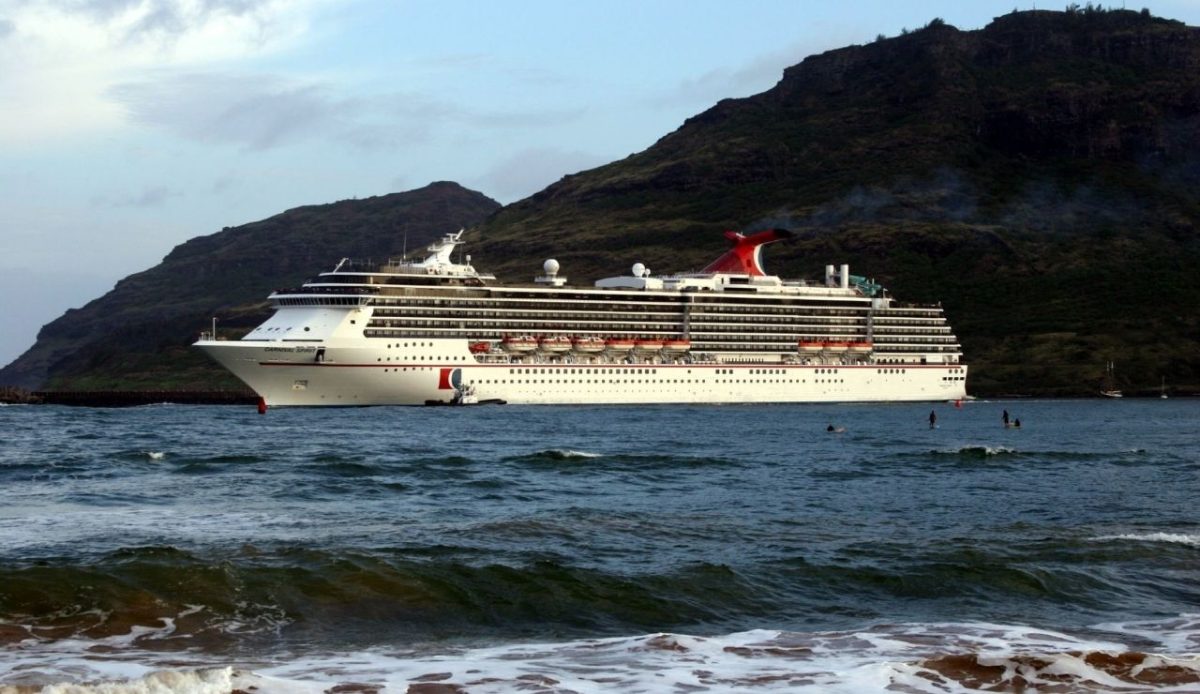 Carnival Spirit departing from Kauai             