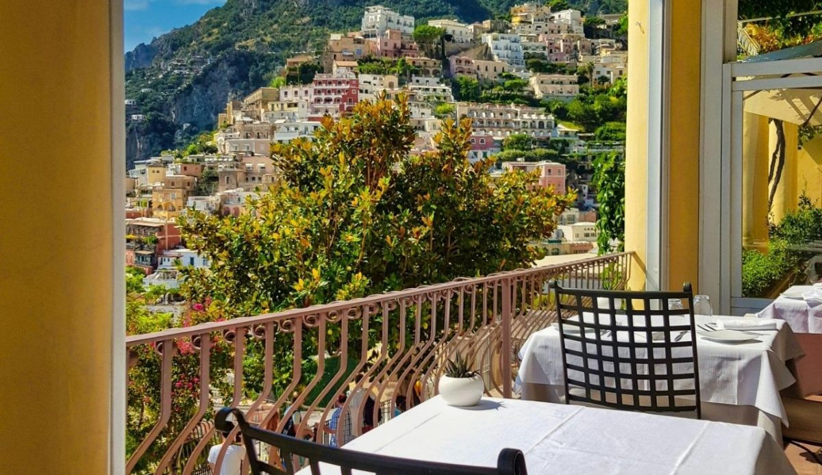 Coastal Terrace Views at La Sponda in Positano, Italy                 