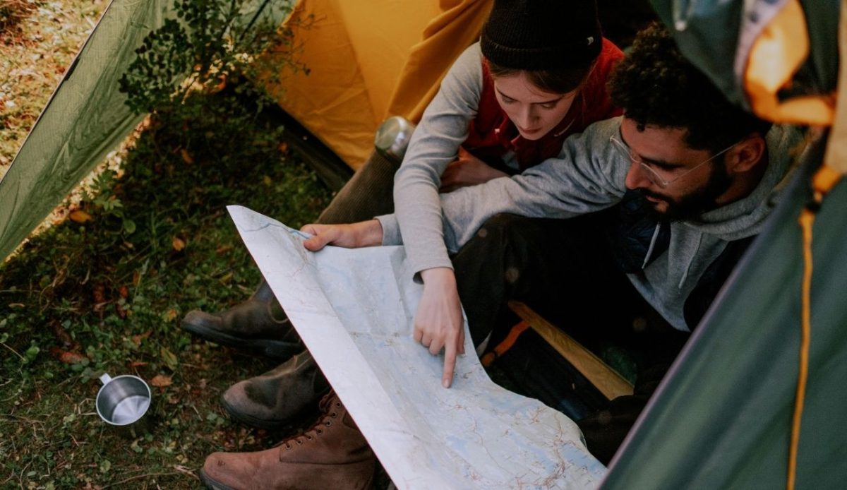 Couple Looking at a Map Together      