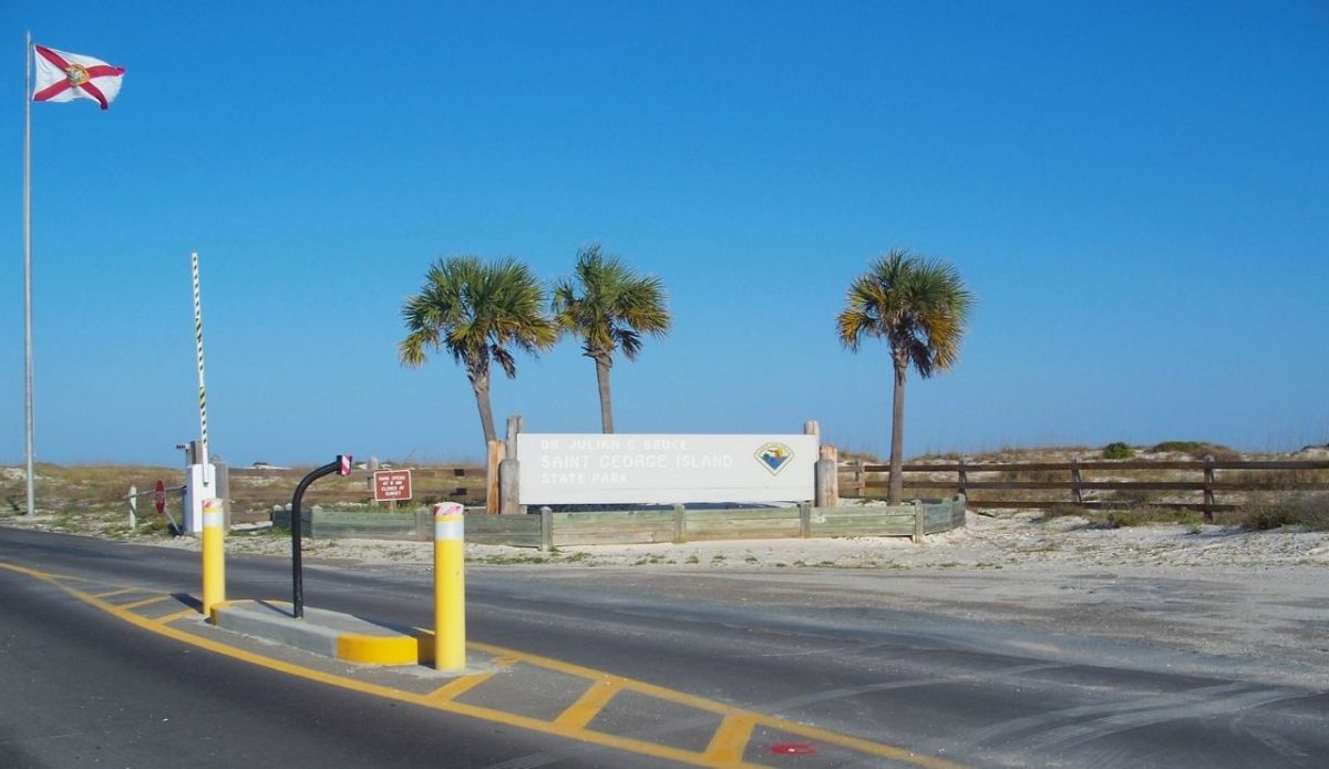 Entrance to St. George Island State Park             