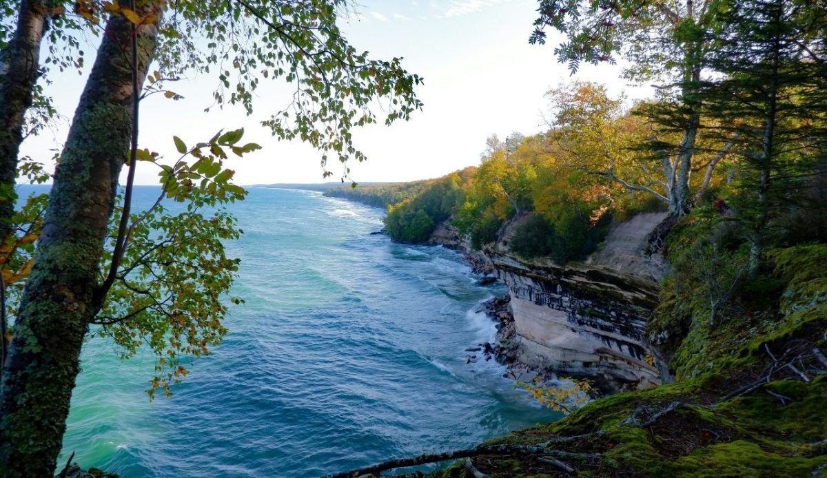 Hiking Routes,Pictured Rocks,Michigan,USA        