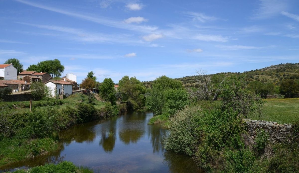 Idanha-a-Velha village, with River Ponsul     