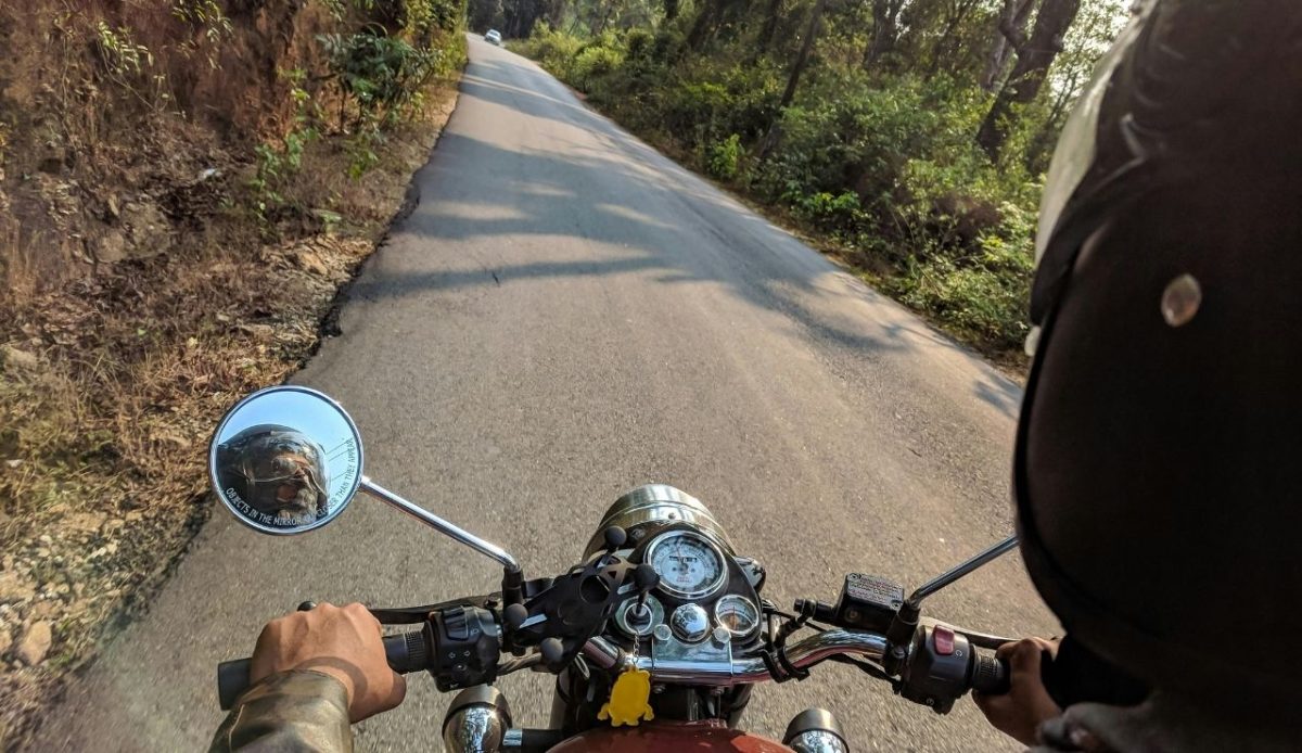 Man Riding Motorcycle without skills           