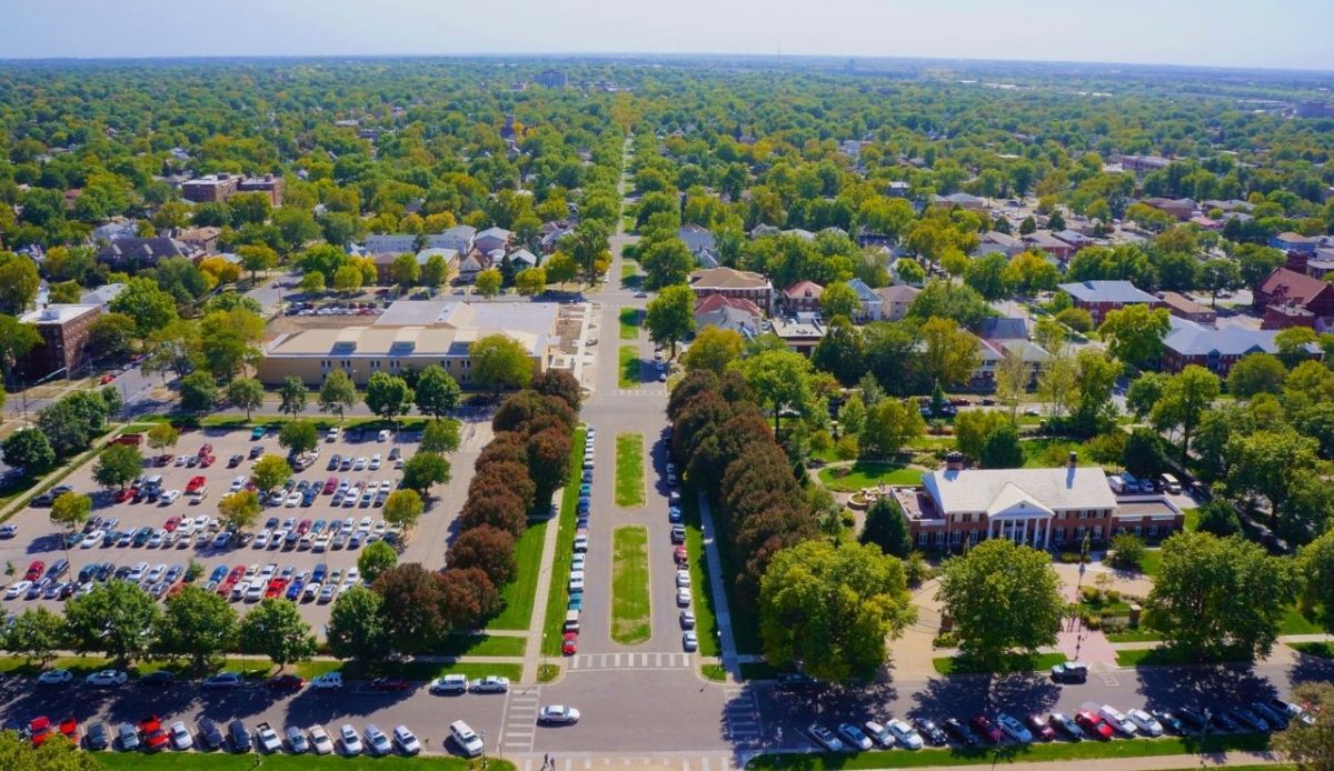 South Lincoln from top of Nebraska State Capitol                      