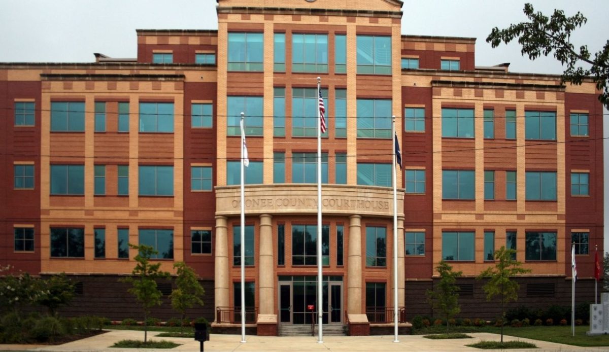 Oconee County Courthouse in Walhalla, South Carolina                          