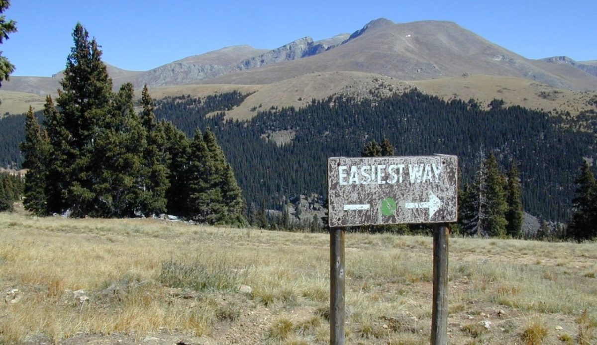 Old trail marker at Geneva Basin              