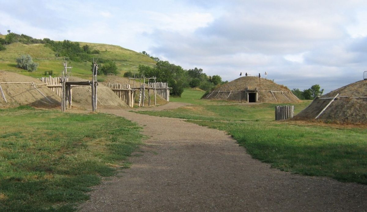 Partial reconstruction of On-a-Slant Village, Fort Abraham Lincoln State Park, North Dakota           