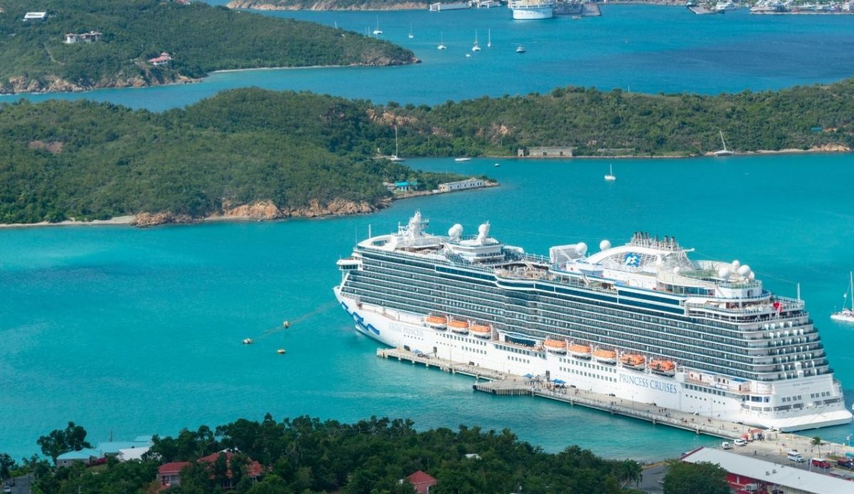 Regal Princess cruise ship docked in a Harbor      