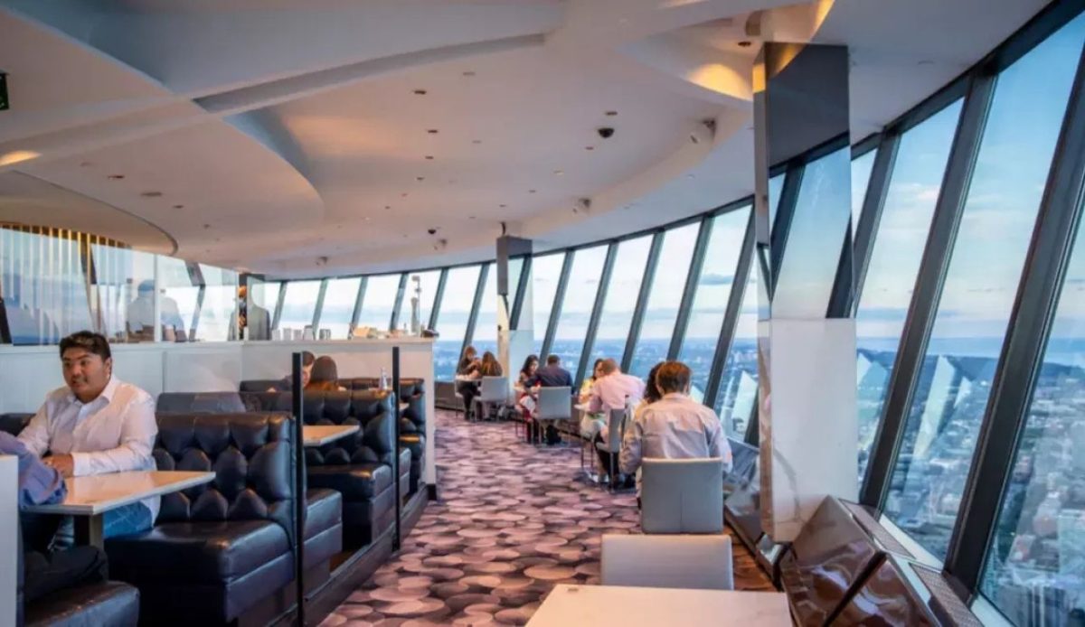 Rotating City Views at 360 Restaurant in Toronto, Canada                        