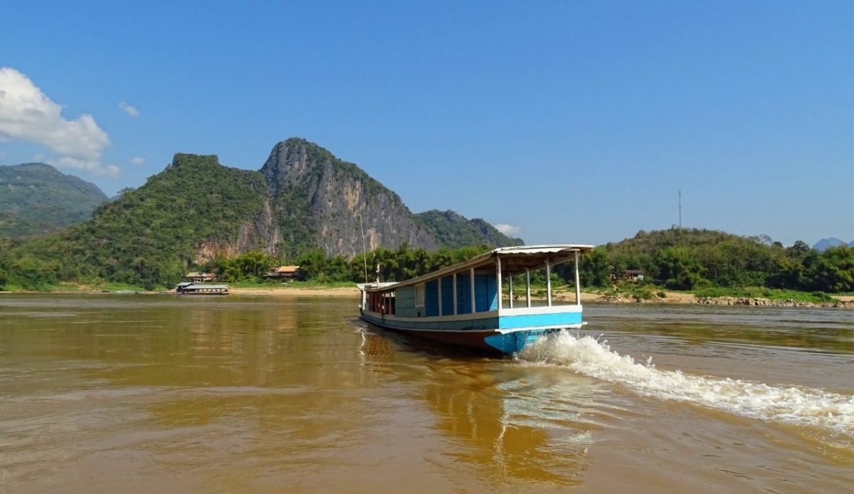 The Mekong River upstream from Luang Prabang, Laos            