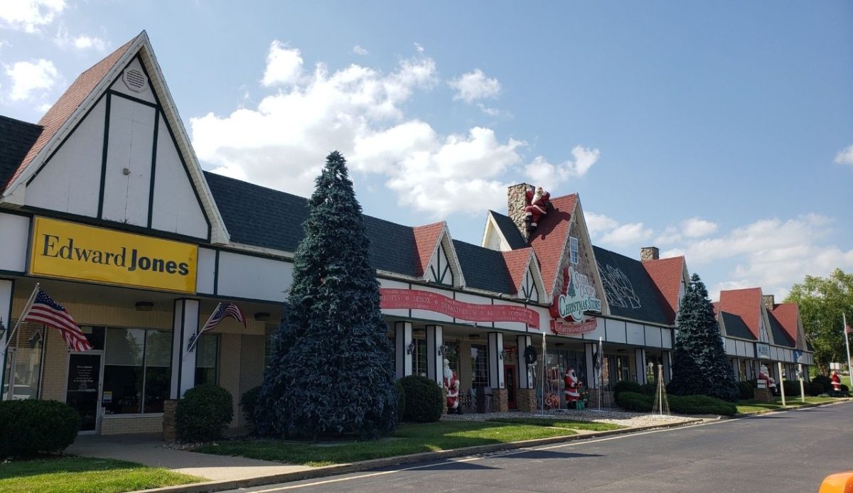 The shopping district in Santa Claus, Indiana, USA           