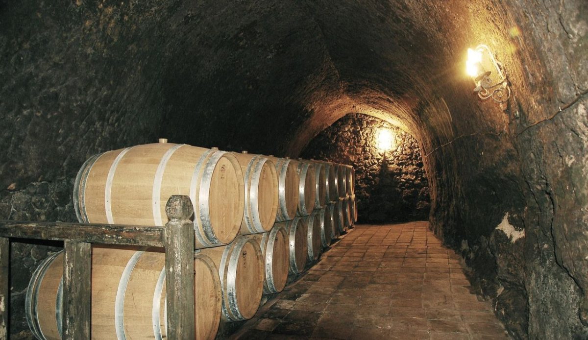Wine -aging cave , Sicily       