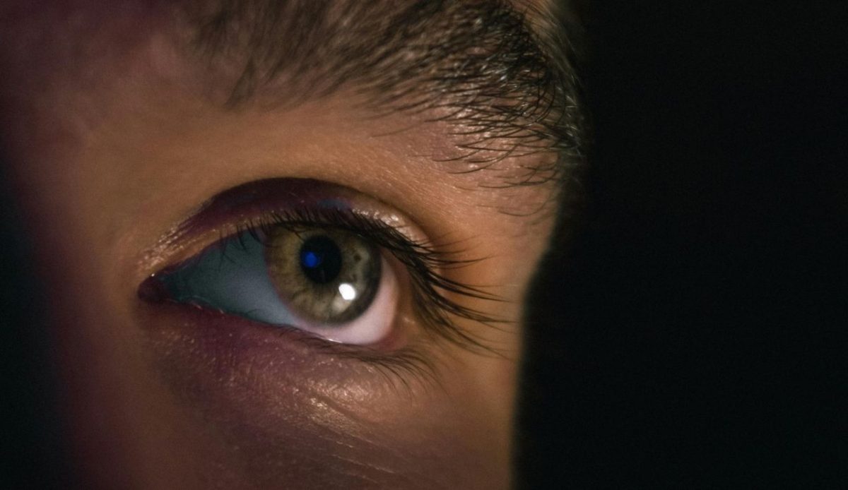 a closeup of person eye                