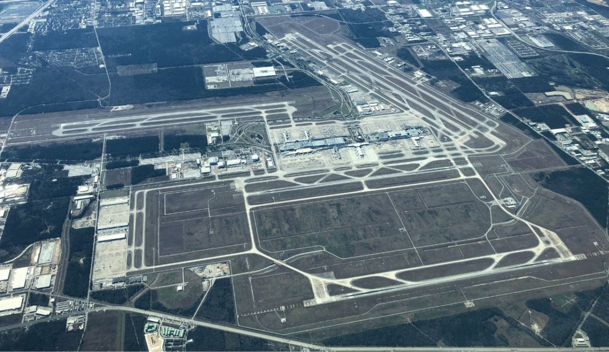aerial view of George Bush Intercontinental Airport, Houston, USA         