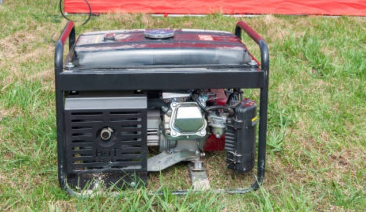 fuel generator at camp site           